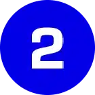 A white number 2 in a blue circular background.